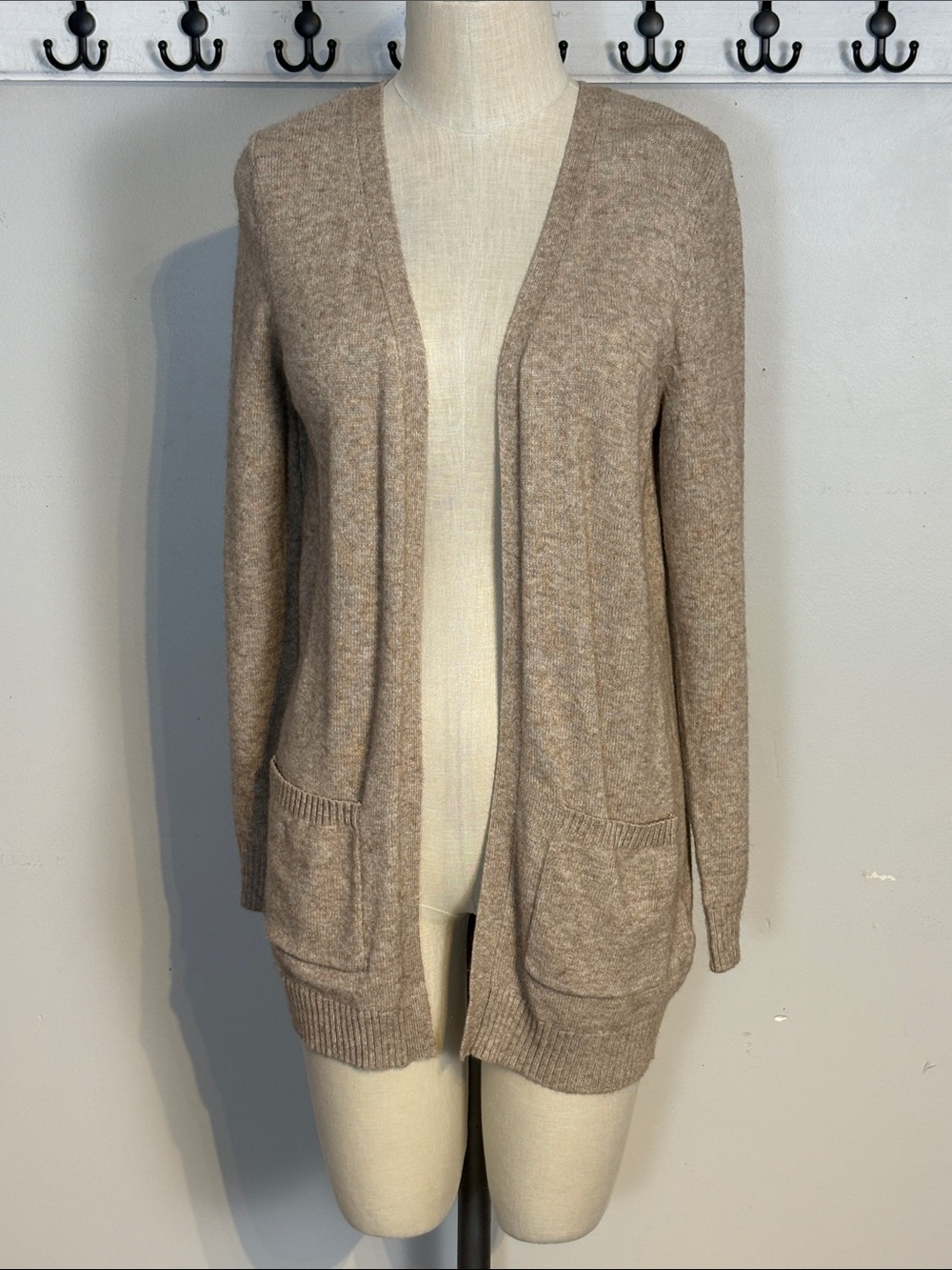 Only Open-Front Taupe/Cardigan in Light Brown